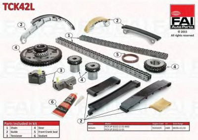 FAI AUTOPARTS tck42l -  Комплект цели привода распредвала